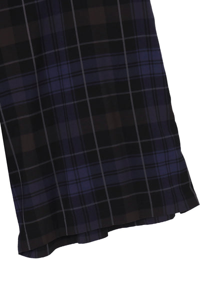 <PIECE UNIQUE>RY PLAID PLEATS PANEL PANTS