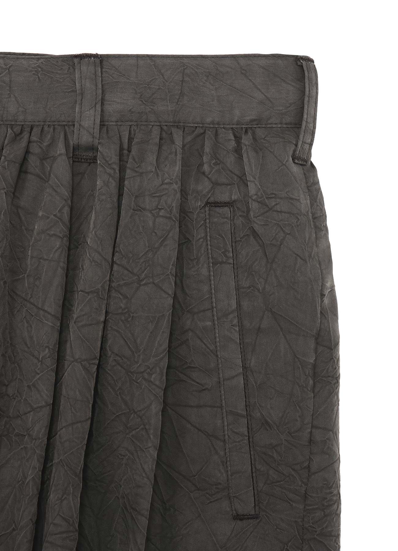 <PIECE UNIQUE/AOYAMA>INK DYED WRINKLE CUPRO HALF PANTS