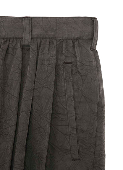 <PIECE UNIQUE/AOYAMA>INK DYED WRINKLE CUPRO HALF PANTS