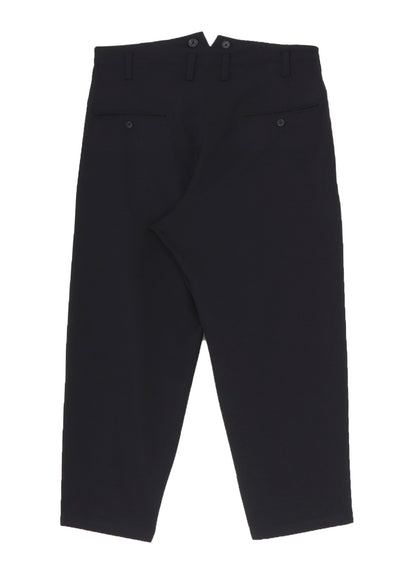 WOOL GABARDINE 2 TUCKS SUSPENDER PANTS