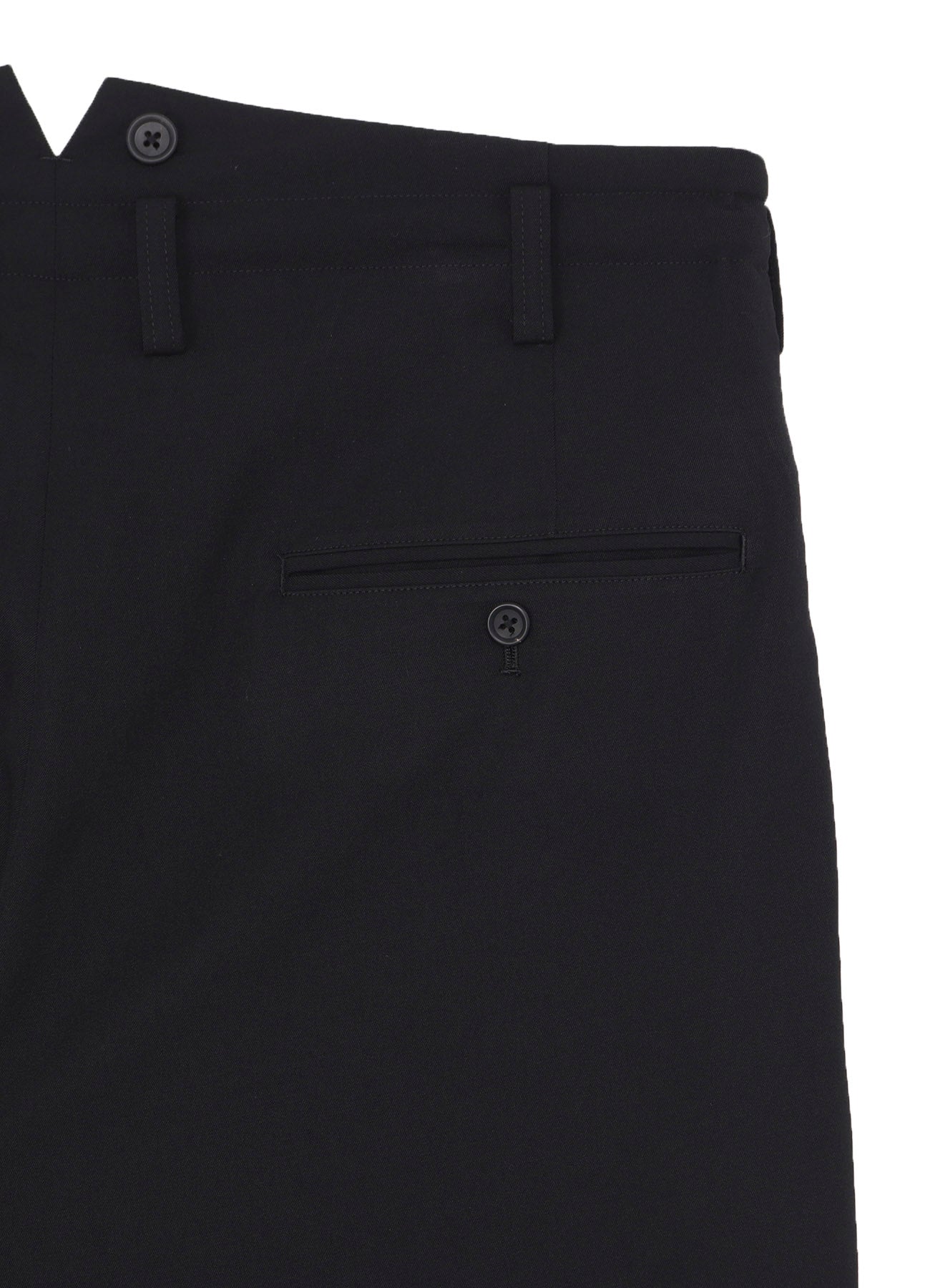 WOOL GABARDINE 2 TUCKS SUSPENDER PANTS