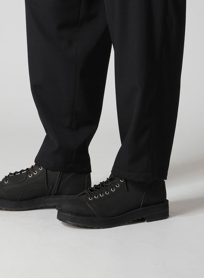 WOOL GABARDINE 2 TUCKS SUSPENDER PANTS