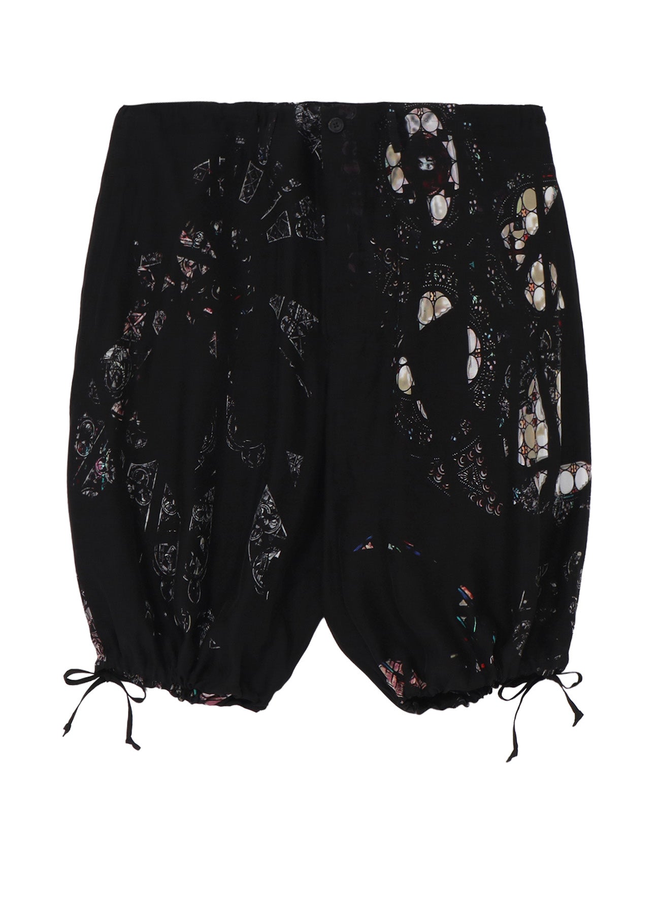 BLACK/LINING PRINTED SHORT PANTS