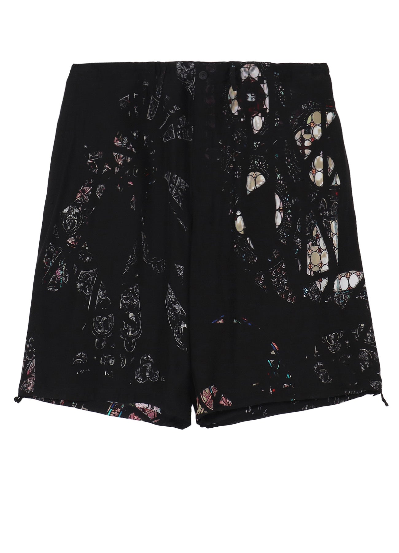 BLACK/LINING PRINTED SHORT PANTS