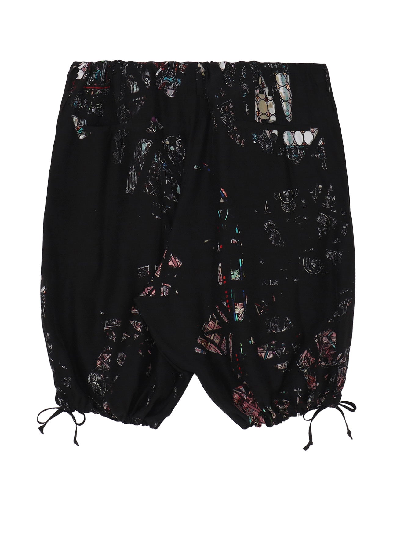 BLACK/LINING PRINTED SHORT PANTS