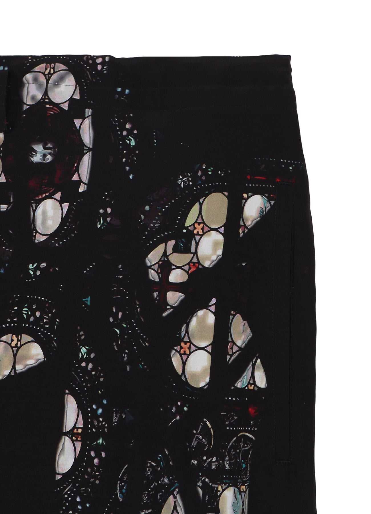 BLACK/LINING PRINTED SHORT PANTS