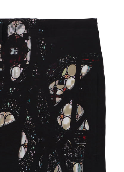 BLACK/LINING PRINTED SHORT PANTS