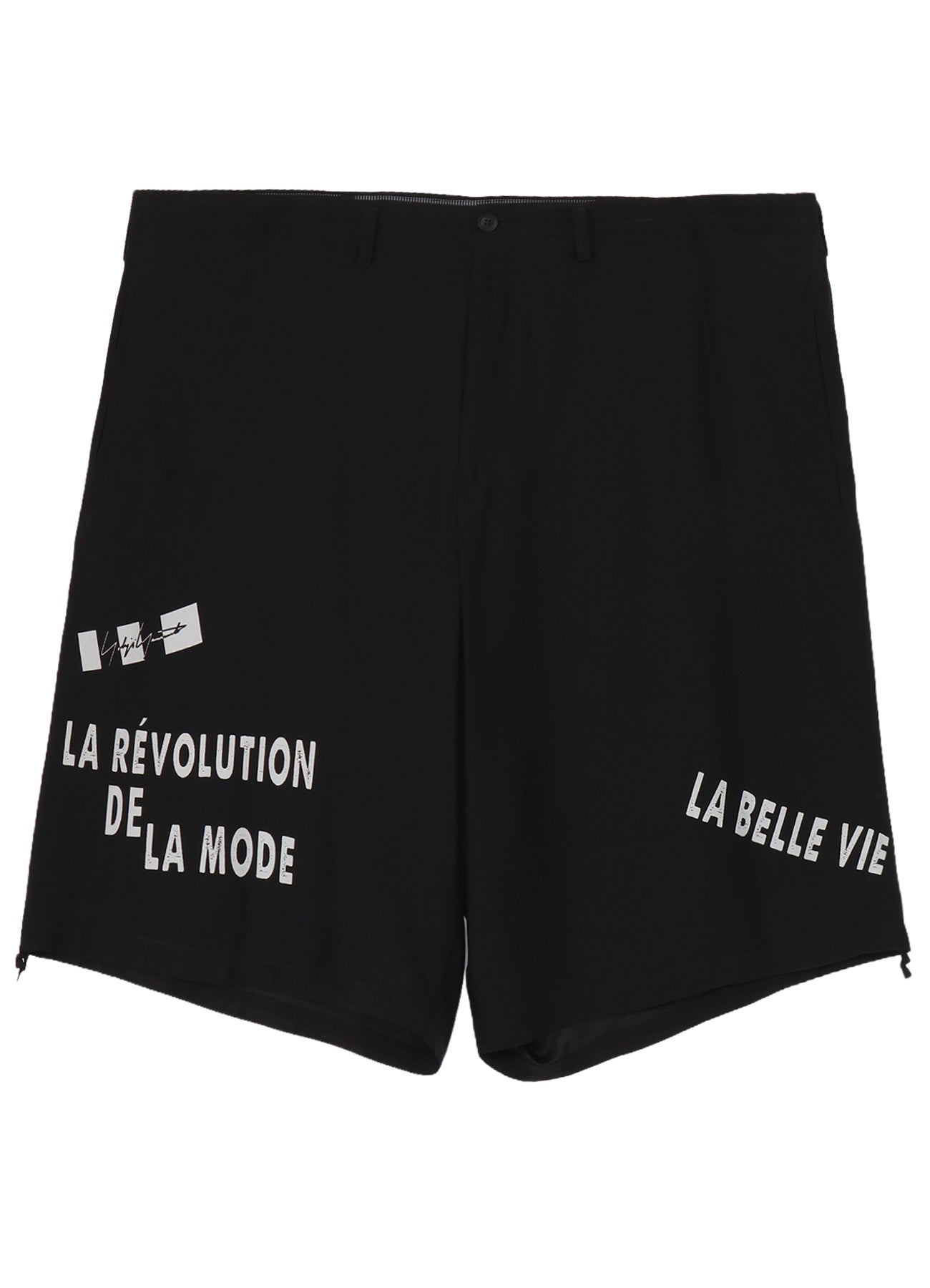MESSAGE PRINTED WIDE SHORTS – THE SHOP YOHJI YAMAMOTO