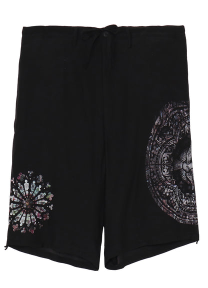 ASYMMETRIC PRINTED SHORTS