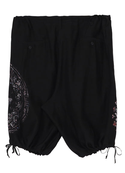 ASYMMETRIC PRINTED SHORTS