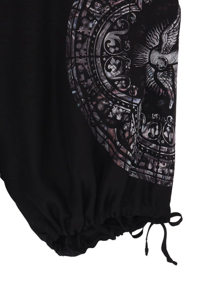 ASYMMETRIC PRINTED SHORTS