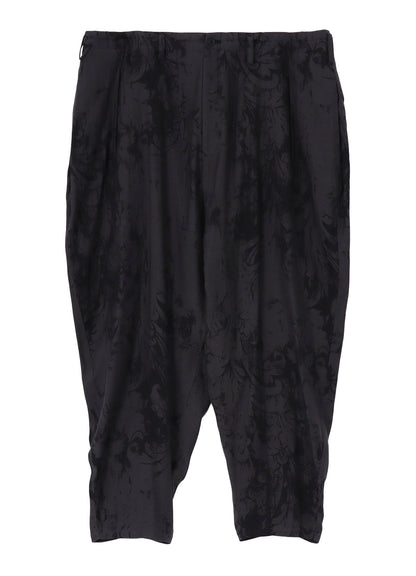 JACQUARD PATTERN DRAPE PANTS