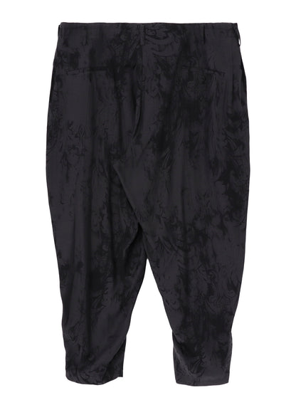 JACQUARD PATTERN DRAPE PANTS