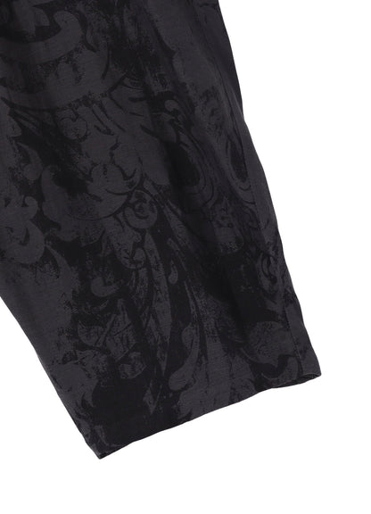 JACQUARD PATTERN DRAPE PANTS