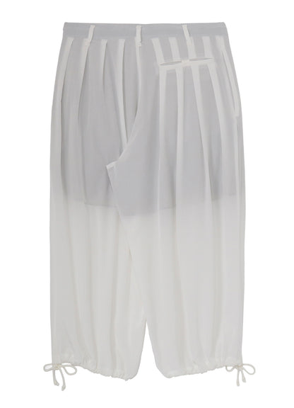 WHITE TA TUXEDO BALLOON PANTS