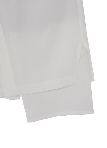 WHITE TA TUXEDO WRAP PANTS