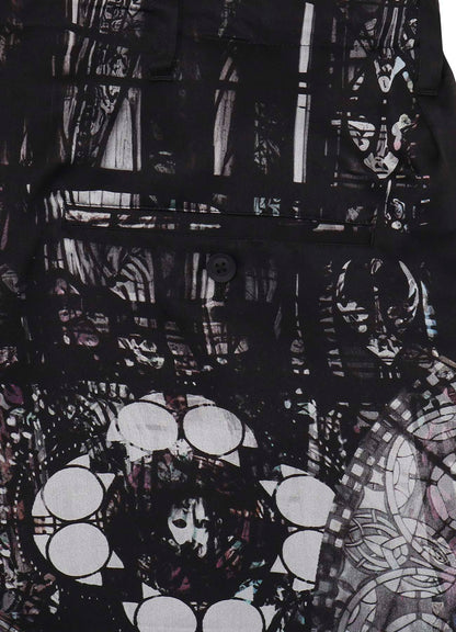 INK / LINING WIDE PRINT SHORT PANTS