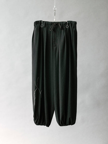 TA TUXEDO EMBROIDERED BALLOON PANTS