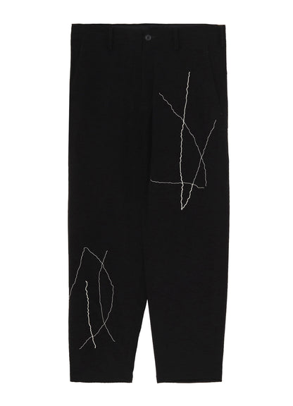 TA TUXEDO EMBROIDERED SLASH POCKET PANTS