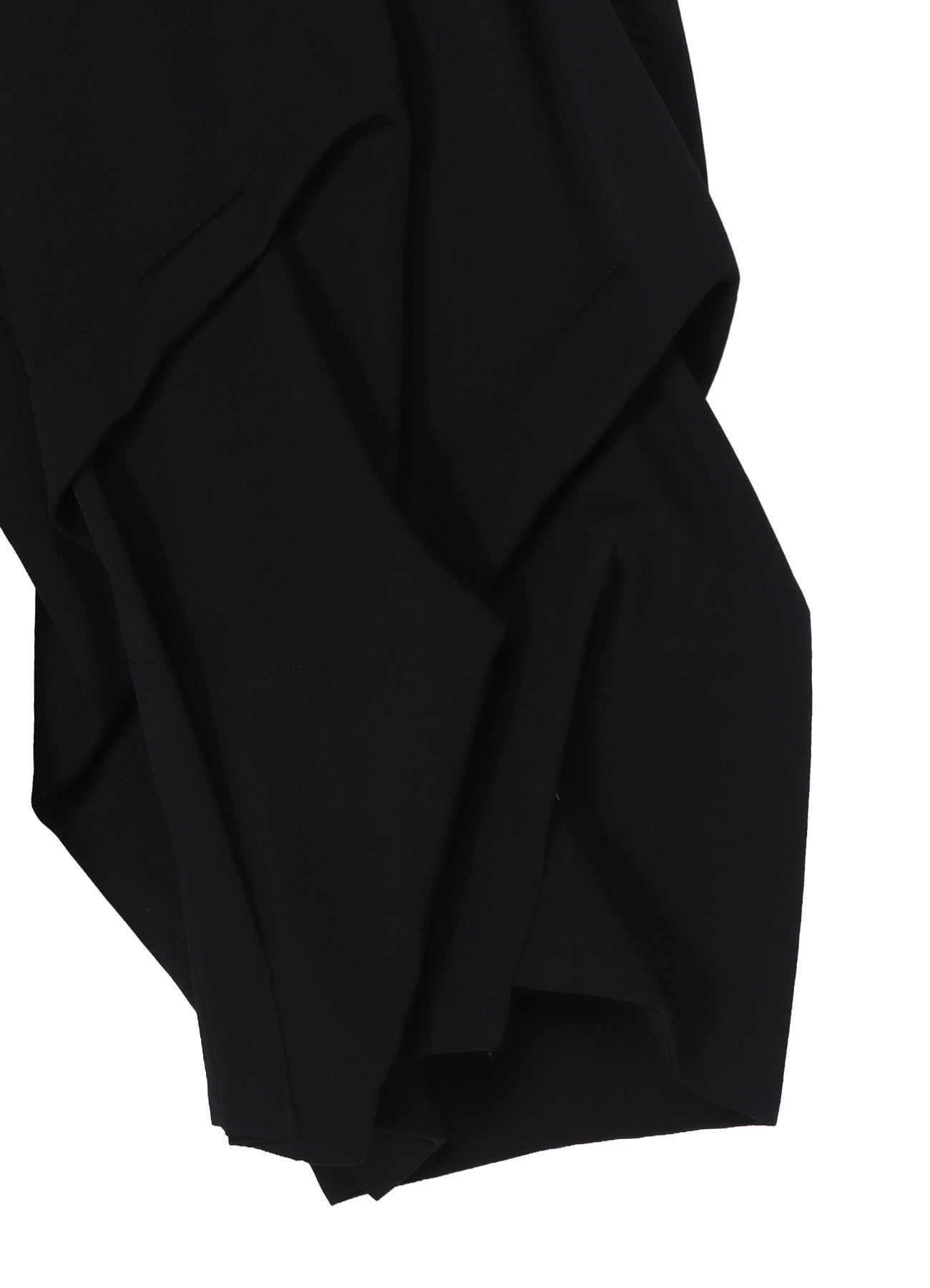 WOOL GABARDINE THICK TUCKS PANTS