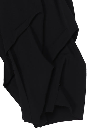 WOOL GABARDINE THICK TUCKS PANTS