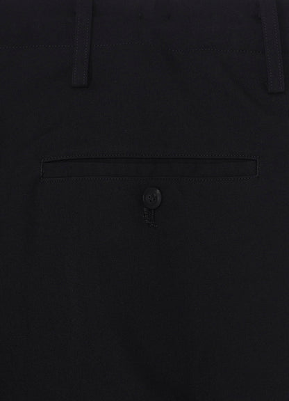 WOOL GABARDINE THICK TUCKS PANTS