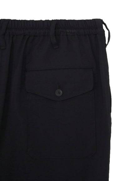 WOOL GABARDINE KNEE OPEN PANTS
