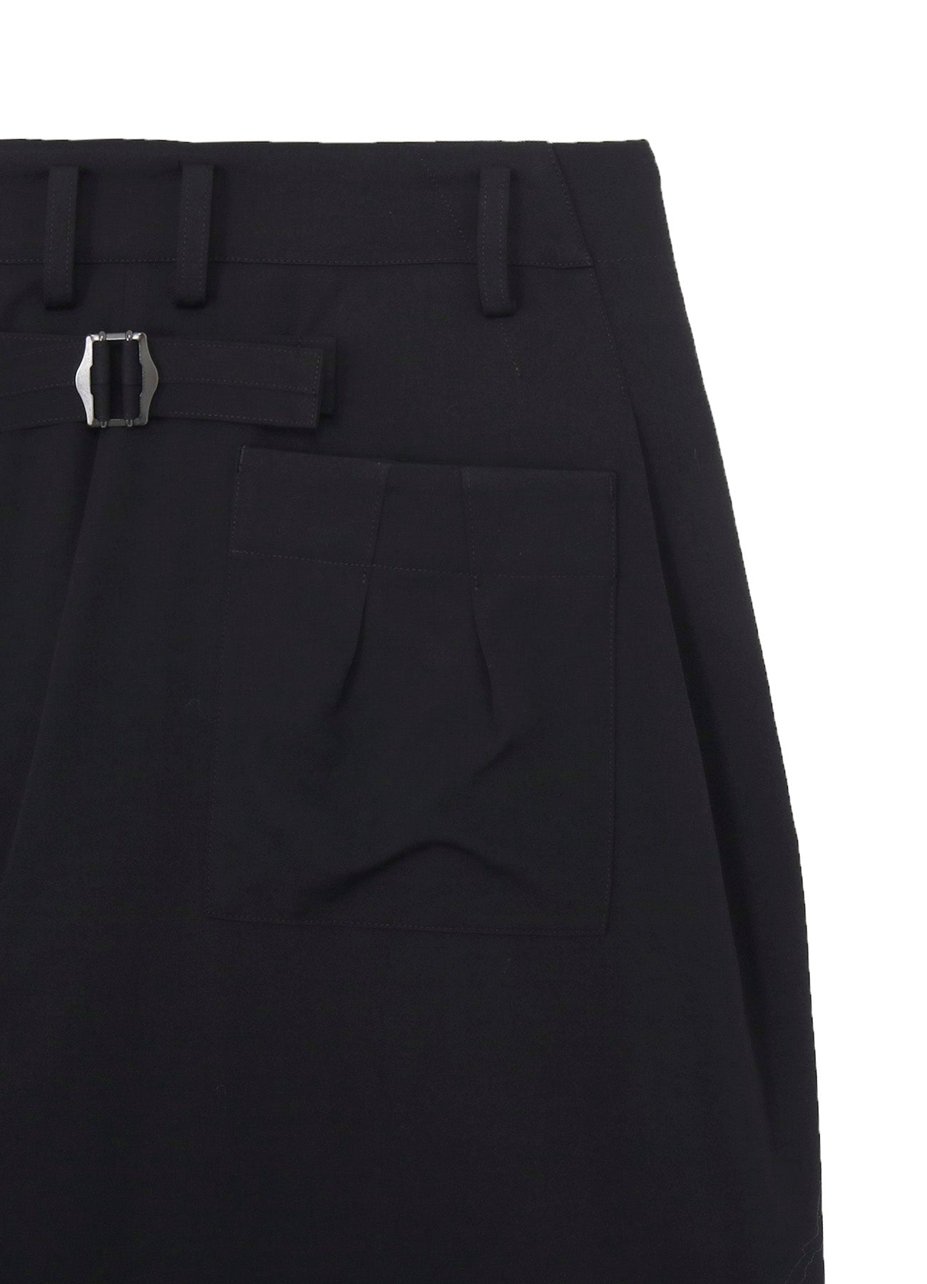 WOOL GABARDINE PLUSH CLOTH PANTS
