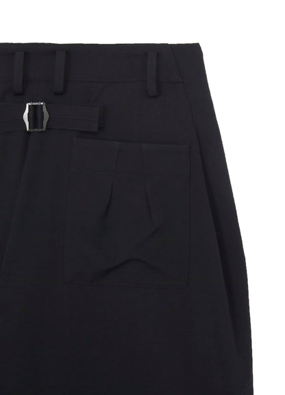 WOOL GABARDINE PLUSH CLOTH PANTS