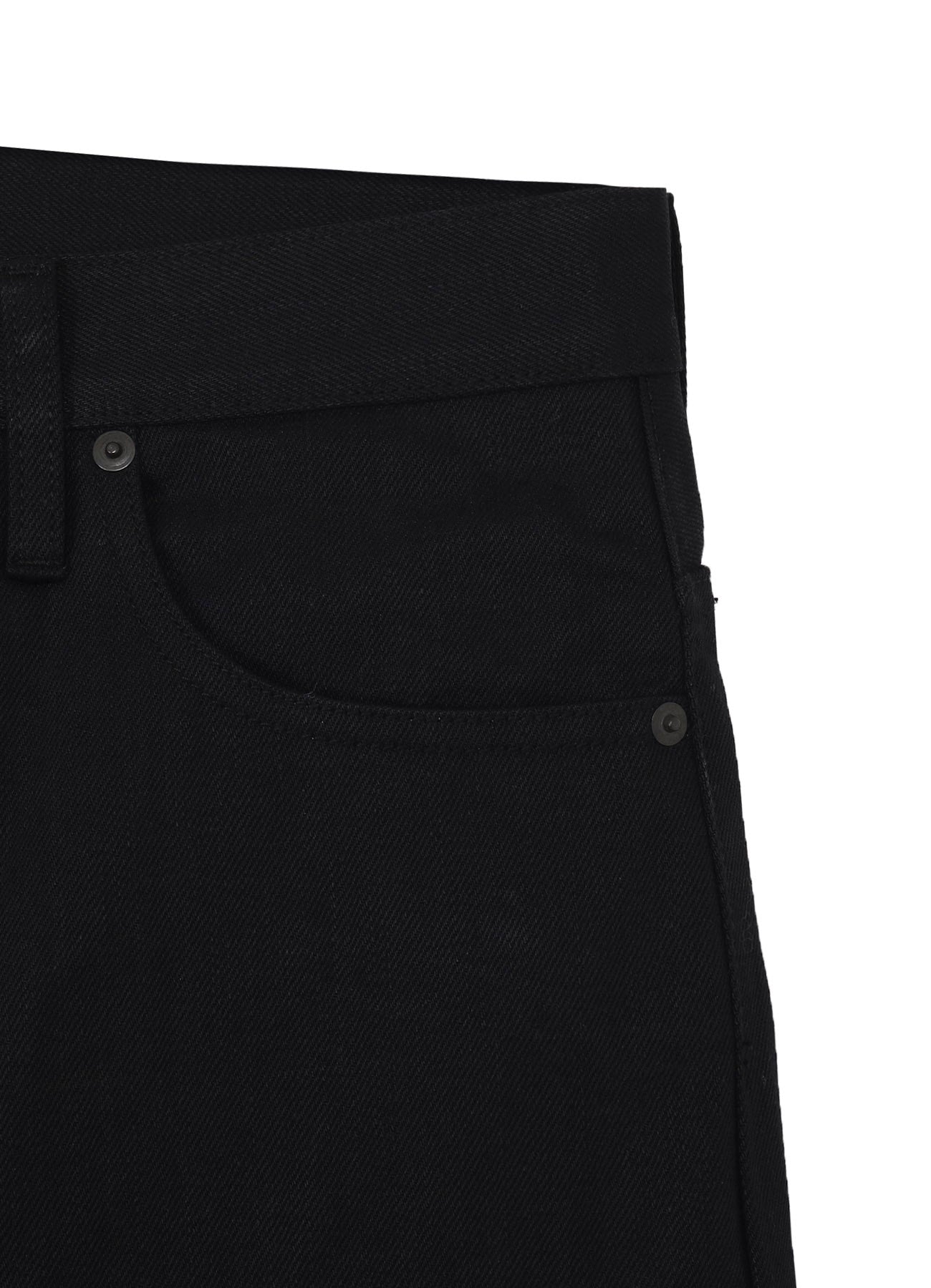 SELVEDGE DENIM SIDE POCKET PANTS BLACK