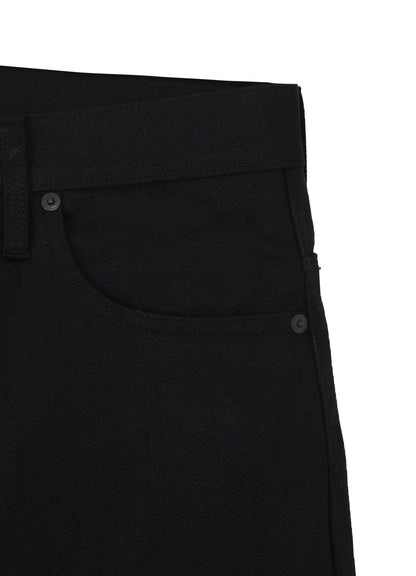 SELVEDGE DENIM SIDE POCKET PANTS BLACK