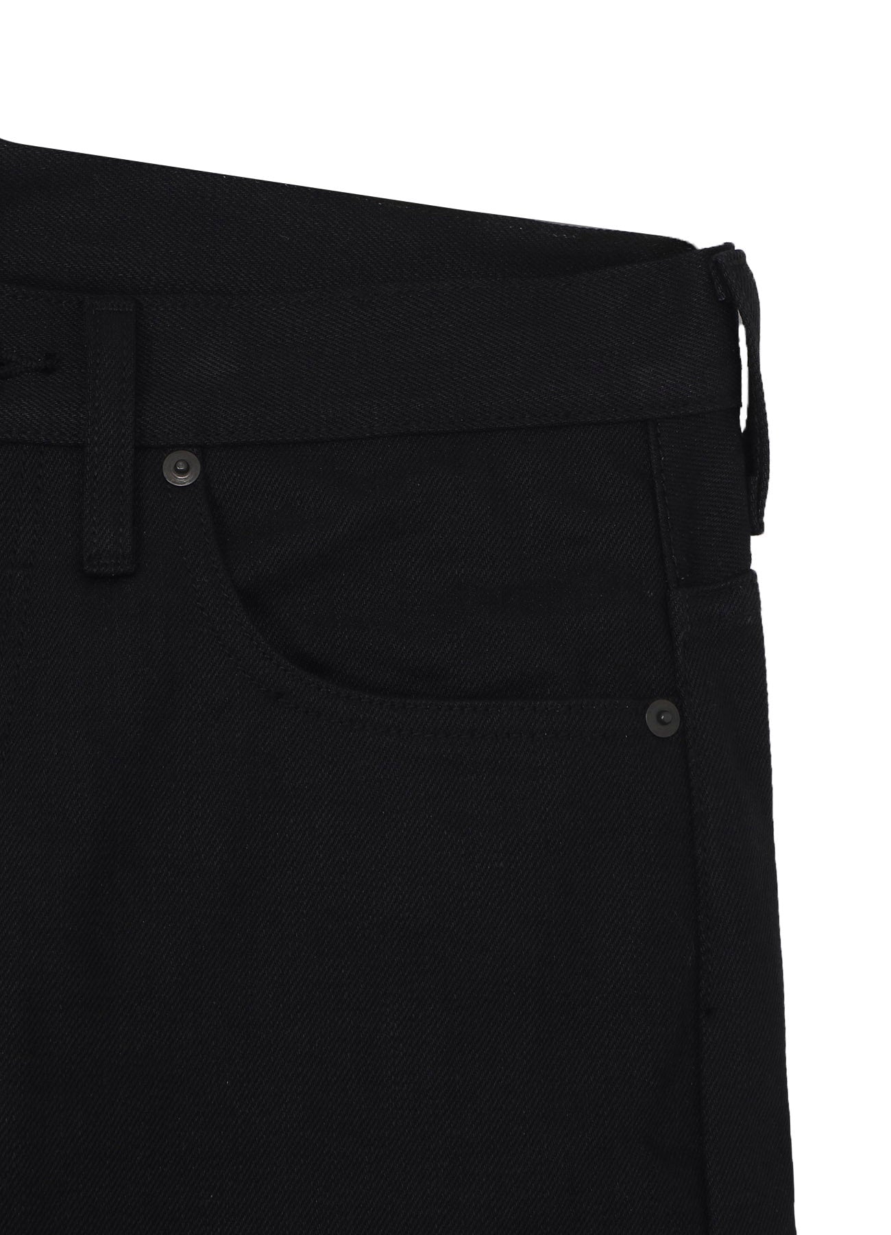 SELVEDGE DENIM 5 POCKETS PANTS BLACK