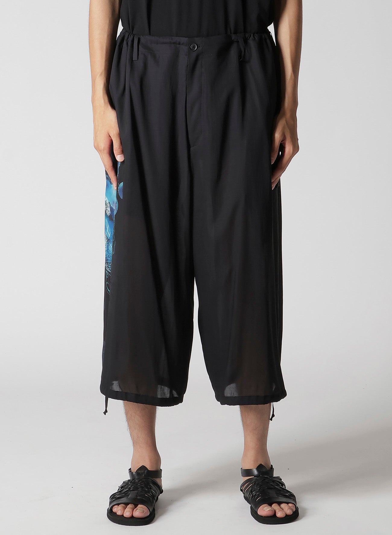 SEA PRINTED TAB POCKET PANTS