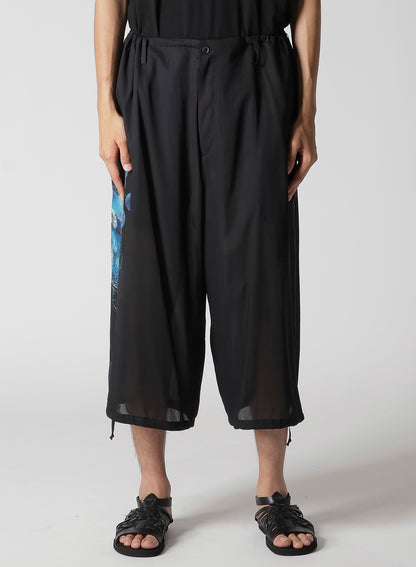 SEA PRINTED TAB POCKET PANTS
