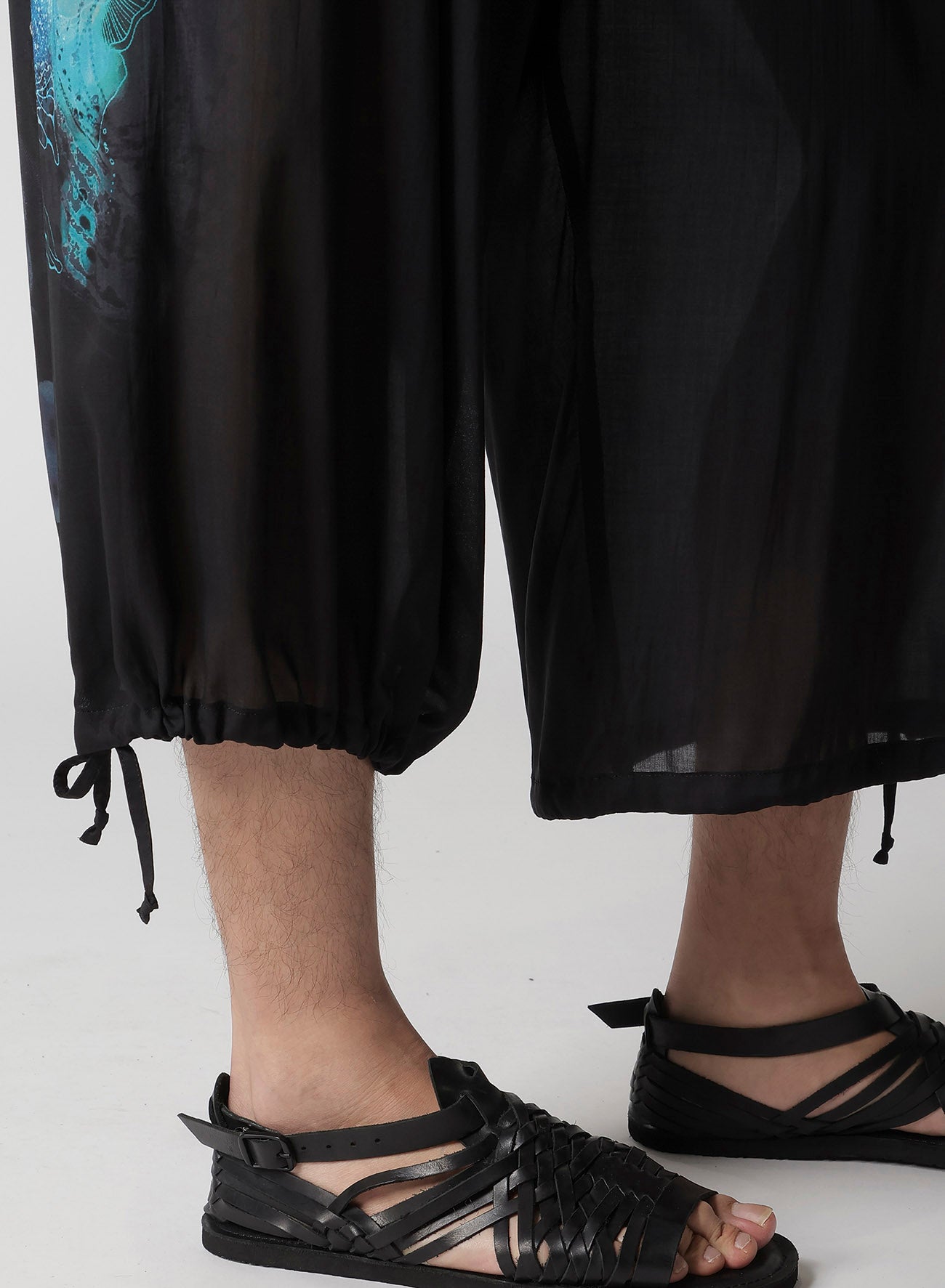 SEA PRINTED TAB POCKET PANTS