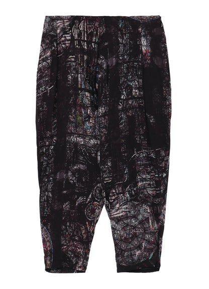 STAIND GLASS MOTIF OUTER DRAPE PANTS