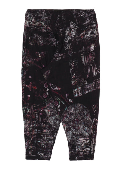 STAIND GLASS MOTIF OUTER DRAPE PANTS