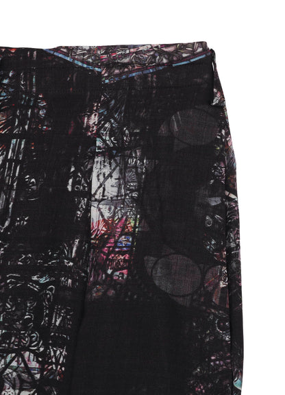 STAIND GLASS MOTIF OUTER DRAPE PANTS