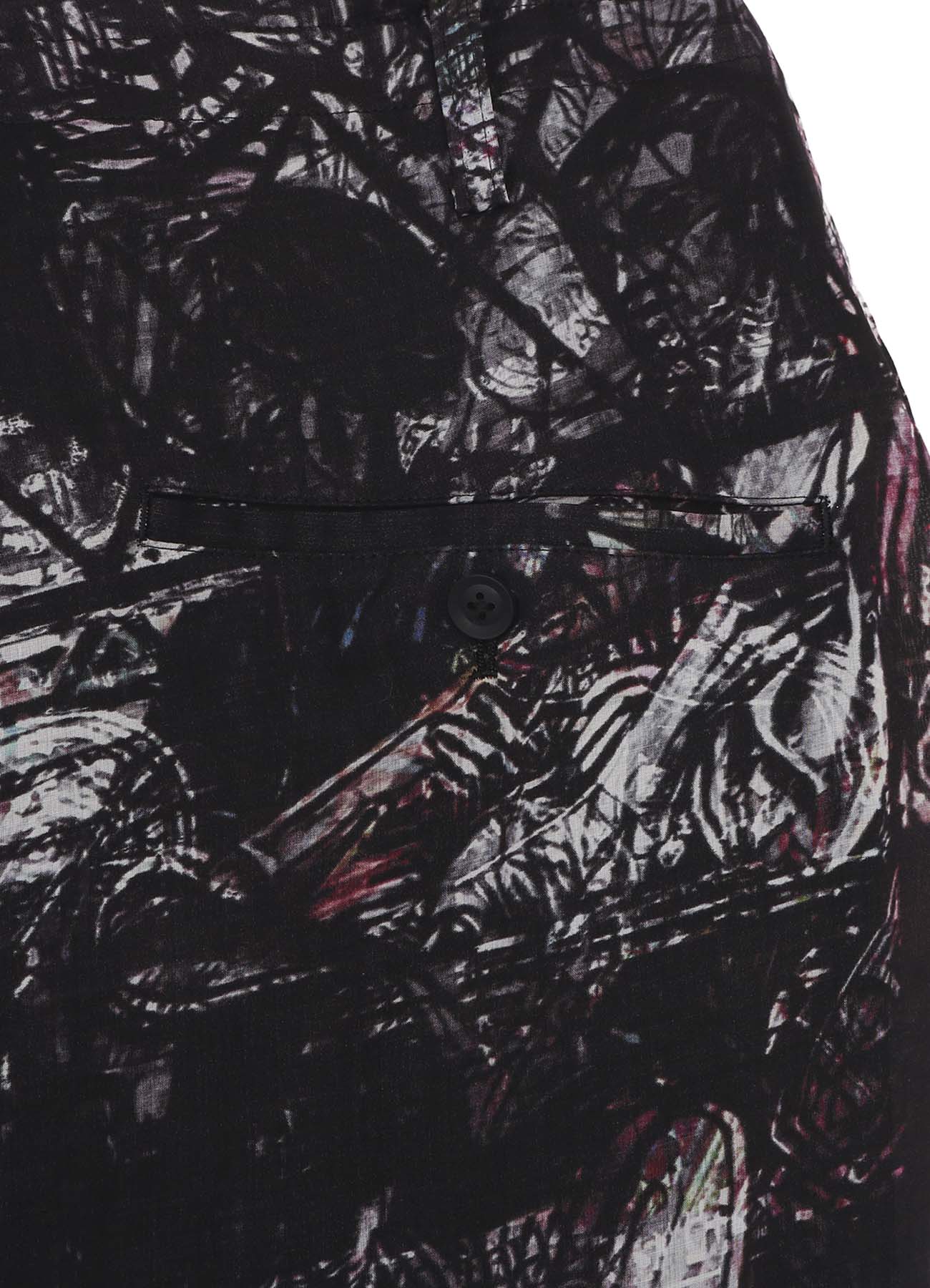 STAIND GLASS MOTIF OUTER DRAPE PANTS