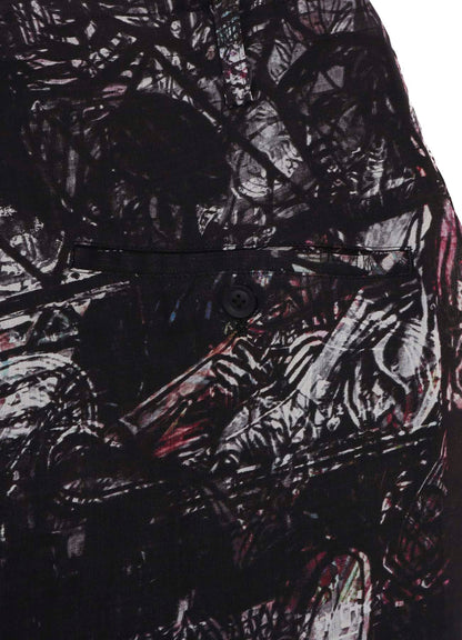 STAIND GLASS MOTIF OUTER DRAPE PANTS