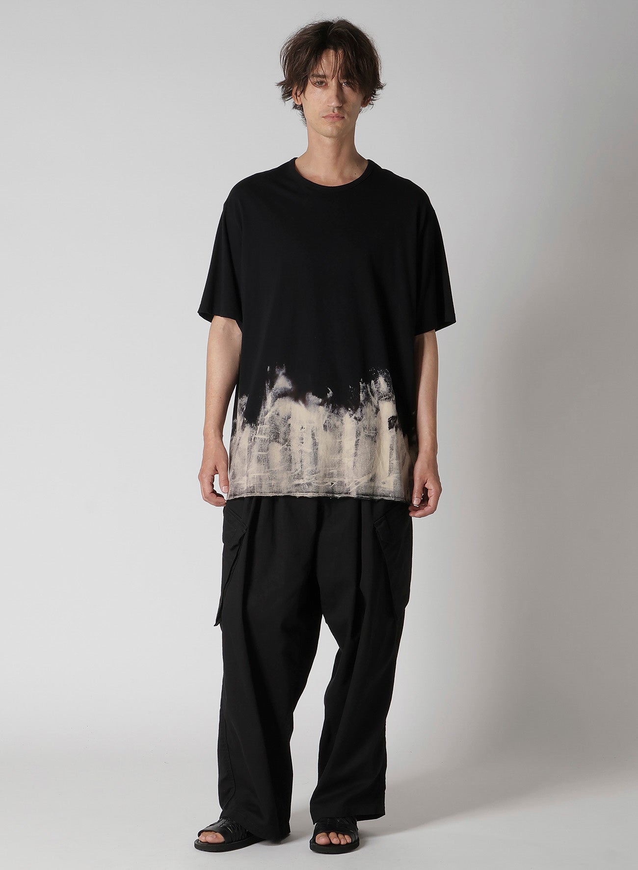 30/- DISCHARGED COMBED PS  ROUND NECK SHORT SLV T