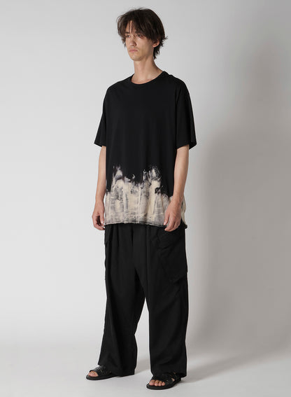 30/- DISCHARGED COMBED PS  ROUND NECK SHORT SLV T