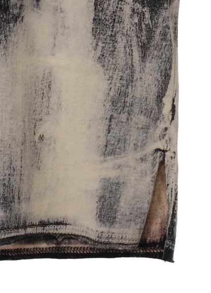 30/- DISCHARGED COMBED PS  ROUND NECK LONG SLV T