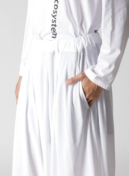 HIGH TWISTED SINGLE JERSEY TUCK PANTS