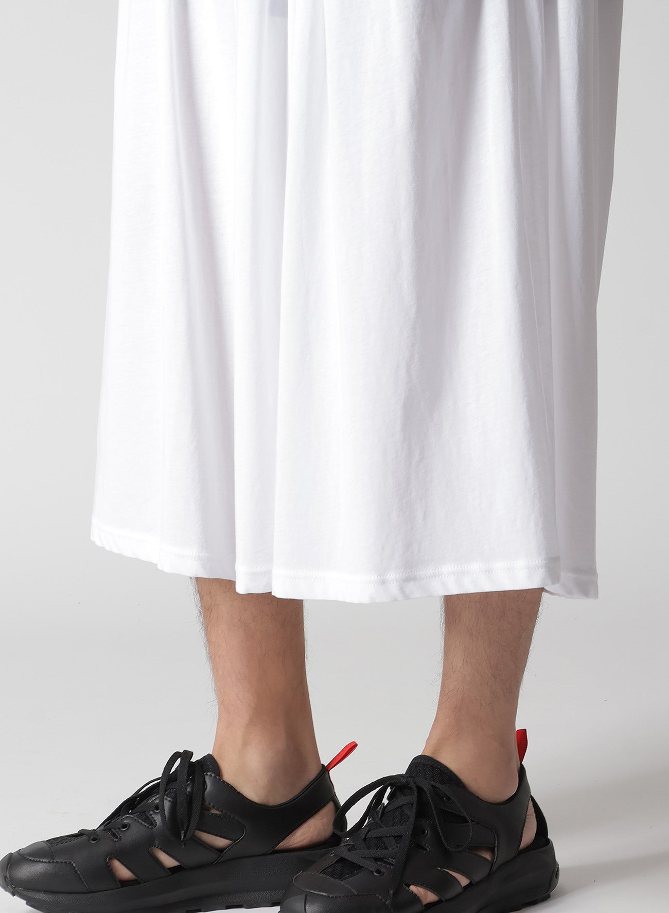 HIGH TWISTED SINGLE JERSEY TUCK PANTS