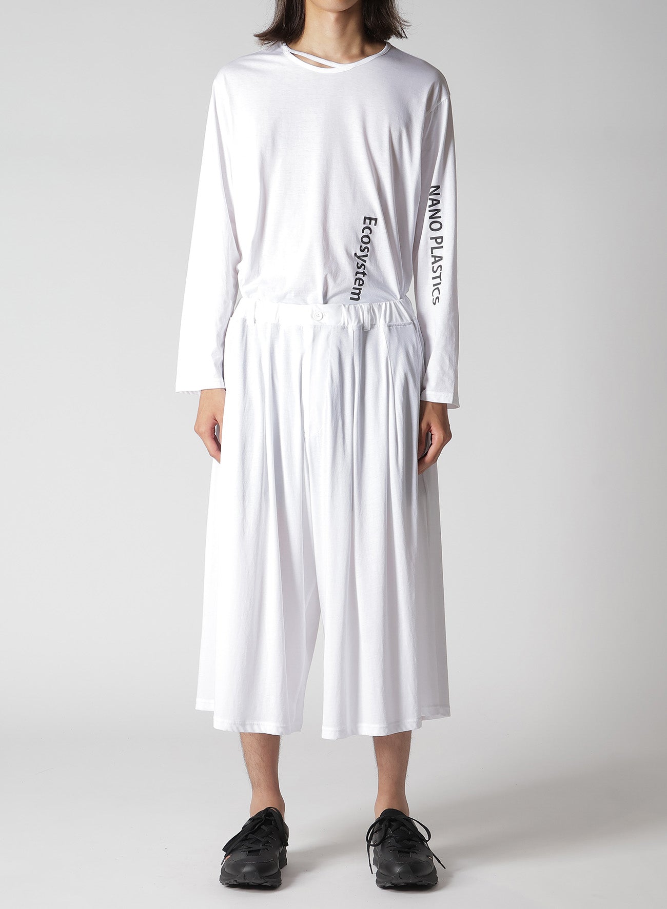 HIGH TWISTED SINGLE JERSEY TUCK PANTS