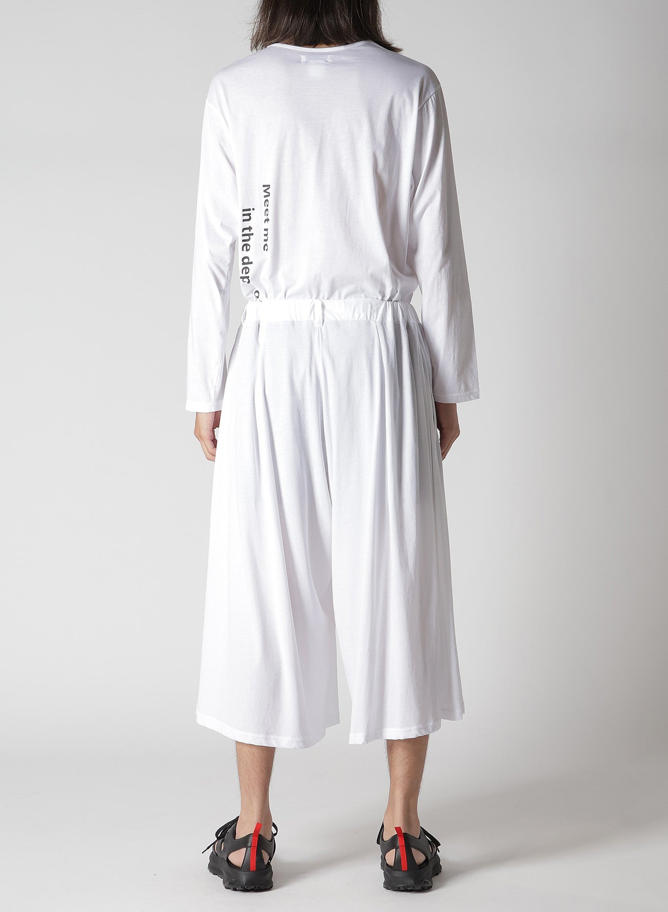 HIGH TWISTED SINGLE JERSEY TUCK PANTS