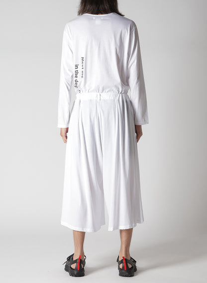 HIGH TWISTED SINGLE JERSEY TUCK PANTS