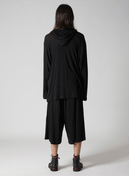 80/- COTTON LINEN VOILE HOOD ZIPPER CARDIGAN