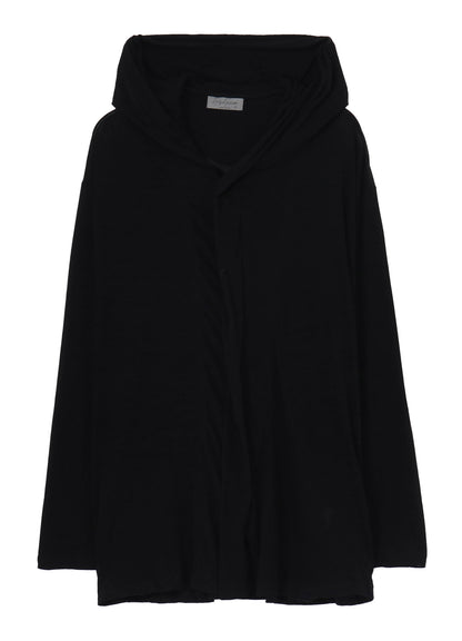 80/- COTTON LINEN VOILE HOOD ZIPPER CARDIGAN